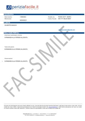 Perizia Medica Fac-Simile - Pag. 1