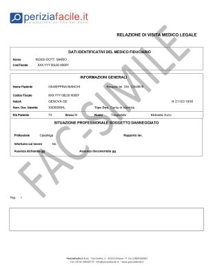 Perizia Medica Fac-Simile - Pag. 2